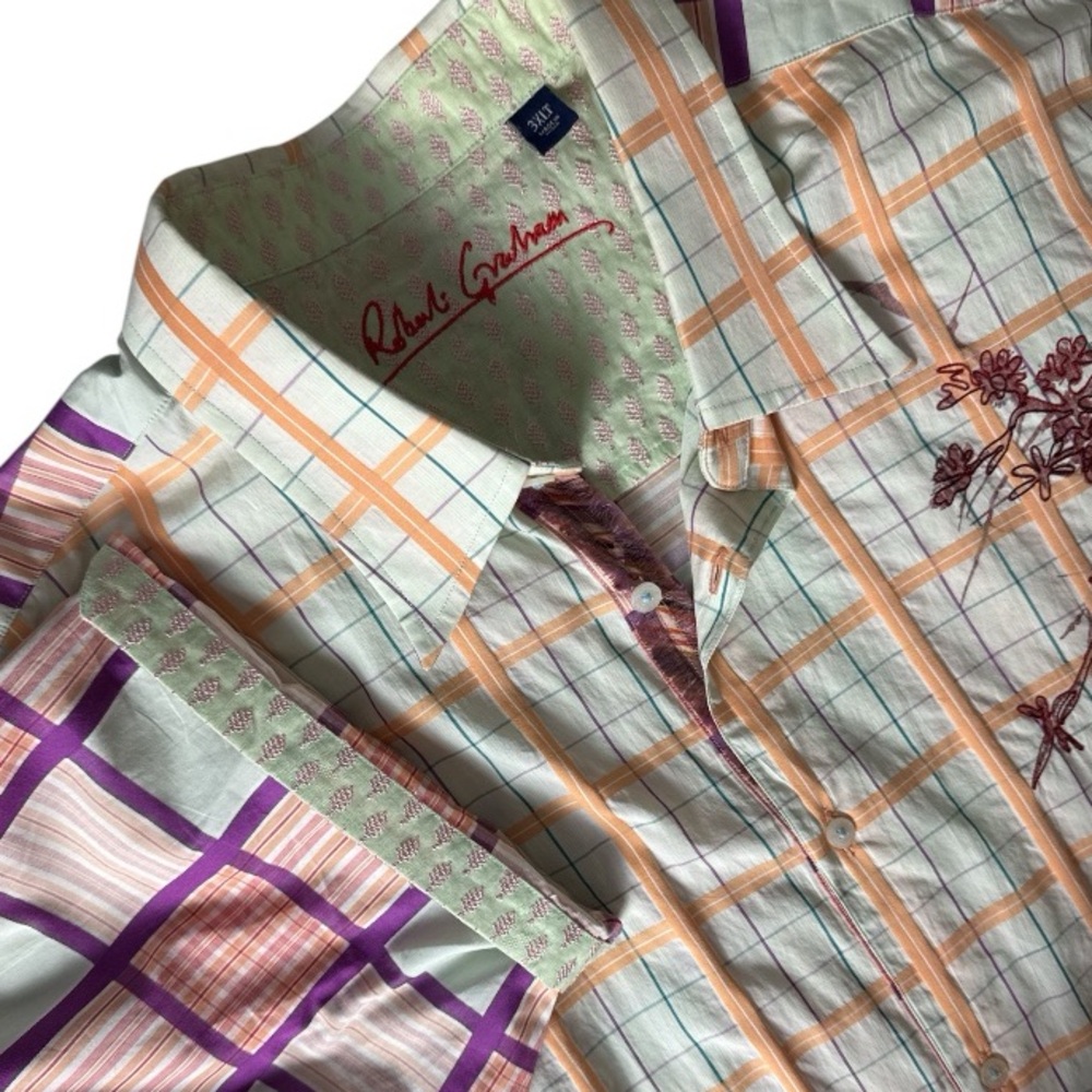 Robert Graham 3XLT Big & Tall Men's Turn Sleeve Casual Party Fun Shirt